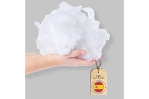 HOME DESIGN & CONFORT® Relleno de Microfibra 100% Poliéster | Relleno para Cojines de Almohada, Peluches, Manualidades, Sofás, etc.. (2, Kilogramos)