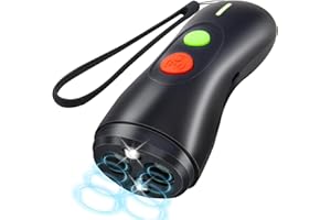 JUAUO Aparato de disuasión antiladridos para perros ultrasónicos profesionales y seguros, antiladridos recargables, parada de largo alcance de 50 pies, perro pequeño, mediano y grande, interior y exterior