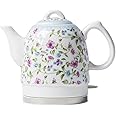 SOGANI Electric Ceramic Cordless Kettle Teapot-Retro 1.5L Jug, 1350W Water Fast for Tea, Coffee, Soup, Oatmeal-Removable Base, Boil Dry Protection