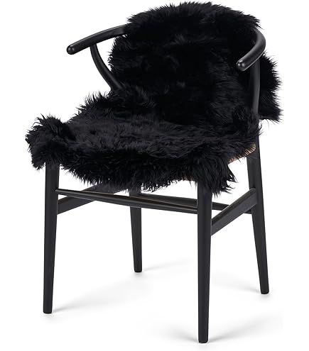 AMFUN Faux schapenvacht, langharig, pluizig tapijt, pluizige schapenvacht, lamsvacht, wasbaar, zachte vacht voor stoelen, bank, slaapkamer (wit, 60 x