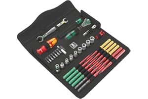 WERA-05135870001-Kraftform Kompakt W 2 - Conjunto con mango y varillas intercambiables, Tri-wing