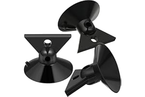 SquarezhenBo 3 Pcs Black for GU10 Light Bulb Suction Cup Inverted Triangular Suction Cup Lights Remove