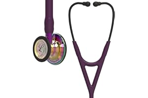 3M Littmann Cardiology IV Stetoskop diagnostyczny, HIGH POLISH RAINBOW FINISH, 6239, głowica tęczowa w połysku, przewód śliwkowy, trzonek fioletowy, czarna lira