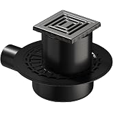 VitrA V-Flow Kare 5607314 Yalıtımlı Duş Kanalı, Yandan &Ccedil;ıkışlı, 10x10 cm, DK 800 Kapak, Mat Krom