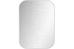 YAZANY 2Pcs Key Hole Cover Plate, Repair Escutcheon Door Lock Cover Door Plate, Blank Self Adhesive Fix Satin Stainless Steel 65 * 45mm