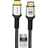 YUMIKRA Ultra Sertifikalı HDMI 2.1 Kablo, 8K@60Hz, 4K@240Hz, 48 Gbit/s, HDMI Sertifikalı, Al&uuml;minyum G&ouml;vde - 2 Metre