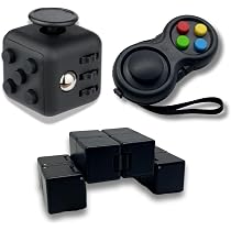 Cube Fidget Infini Anti-Stress GNALIA – Noir 8x4x2 Cm, ABS Rotatif 360°, Jouet Sensoriel Pour Adultes Et Enfants | Aide à La Concentration - 13