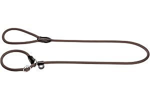 HUNTER FREESTYLE Retriever smycz ze zintegrowaną szyją, odporna na warunki atmosferyczne, 1,0 x 170 cm, brązowa