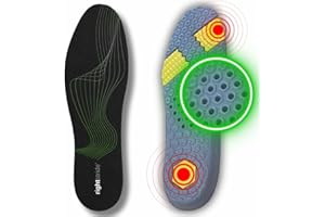 Rightstride Cushion Full Length Insoles - Shock Absorbing Orthotics with Heel Pad - Everyday Walking & Standing - All Shoes & Boots - Injury Relief, Plantar Fasciitis, Arch Support (9-10)