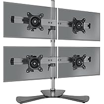 Supporto Per 6 Monitor Duronic DM756 - Regolabile In Altezza, VESA 75/100, Fino A 24" - Foto 4