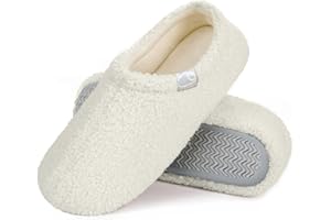 COSWIND Slippers Women Ladies Fuzzy Memory Foam Winter Comfort House Curly Fur Fleece Lining Lightweight Breathable Home Bedroom Loafer Shoes