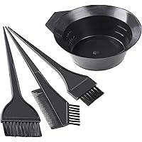 TRIXES 4 PZ Kit per la Colorazione dei Capelli - Spazzole e Ciotola per Mescolare e per l’applicazione di Colore, Trattamenti