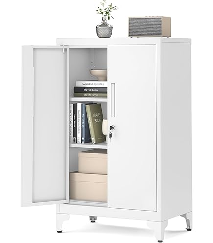Sightlife Stalen Opbergkast, Stalen Archiefkast met Slot, 4 Verstelbare Planken, Dubbele Deuren, Multifunctionele Gereedschapskast voor Studiekamer, Garage, Zwart Sightlife Stalen Opbergkast, Stalen Archiefkast met Slot, 4 Verstelbare Planken, Dubbele Deuren, Multifunctionele Gereedschapskast voor Studiekamer, Garage, Zwart