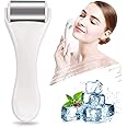 Ice Roller for Face & Eye,Puffiness,Migraine,Pain Relief and Minor Injury,Skin Care Products Stainless Steel Face Massager Ice Roller Massager (White)