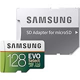 Samsung EVO Select 128 GB microSDXC UHS-I U3 100 MB/s Full HD & 4K UHD Memory Card with Adapter (MB-ME128GA)- Amazon Exclusive
