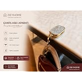 DEYHOME Katlanabilir Masa &Ccedil;anta Askısı, Metal &Ccedil;inko Alaşım, 4,5 cm Kanca Derinliği, Taşınabilir, Kafe ve Ofis Kullanımı (İnci