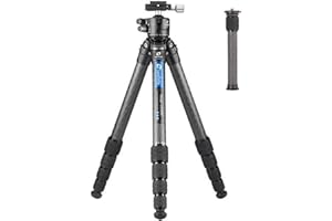 Leofoto - Ranger - Treppiede in carbonio con testa a sfera - Gambe regolabili in 3 angoli - Ideale per fotografia macro - LS-325C+LH-40