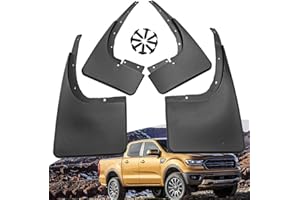 NEZIH Voiture Garde Boue pour Ford Ranger 2011 2012 2013 2014 2015 2016 2017 2018 2019 Bavettes Boue Rabats Avant Arrière Roue Protection Anti-éClaboussures Extérieur Accessoire