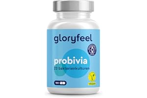 ‎GLORYFEEL Probivia® Kulturen Komplex mit 500 Mrd. KBE/g* - 22 Bakterienstämme + Inulin - 180 Kapseln - u.a. Lactobacillus, Bifidobacterium -*dies entsprich 10 Mrd. KBE pro Tagesdosis