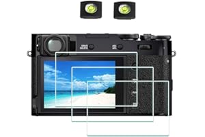 ULBTER Folia ochronna kompatybilna z Fujifilm X100V Fuji X-100V [3 sztuki], szkła hartowanego ochraniacz ekranu do Fujifilm X100V Glass Screen Protector twardość 9H odporna na zarysowania