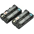 DSTE® 2pcs NP-F550 Rechargeable Li-ion Battery for Sony NP-F550, NP-F330, NP-F530, NP-F570