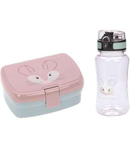 Set Pranzo Scuola Pellecchia 1969 - Porta Merenda 3 Scomparti E Borraccia Termica 500ml STITCH Rosa - Foto 6