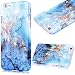 Produktbild GrandEver iPhone 6S Marmor Hülle, iPhone 6 4.7 Zoll Hartschale Marble Case Hardcase Blau Stein Malerei Muster Schutzhülle Handyhülle Hartcase Hartplastik Design Tasche Schutz Etui Protective Smart Cover Telefonkasten Schlank Dünn Abdeckung Hard Backcover
