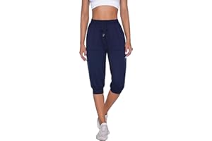 Nieery Pantacourt Femme été 3/4 Pantalon Jogging Femme Sport Corsaire Filles Survetement ete Leger Ensemble survêtemen 3/4 Pantalon de Sport Femme