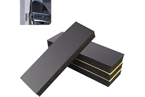 Omevett 4pcs Garage Wall Protectors Self Adhesive Car Door Edge Protector Guards Black Wall Bumper Guard Eva Foam Sheets for Cars Door Parking Protection (30x10x3cm)