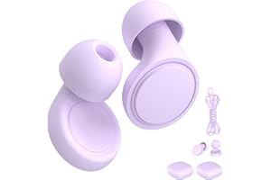Jayine Ear Plugs for Sleep 2 Pairs, Reusable Noise Cancelling Earplugs Hearing Protection 25dB, Removable Soft Silicone Ear Plugs for Concerts, Focus, Noise Sensitivity, 16 Ear Tips in S/M/L - Purple