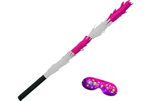 Boogie Woogie Pinatas Pink White Stick & Paper blindfold