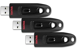 SanDisk Ultra USB 3.0 Flash Drive 32GB Pack Of 3 (Transfer Rates Up to 130MB/s, Portable Design, 128-Bit AES Encryption, SanDisk SecureAccess Software, 5-Year Limited Warranty