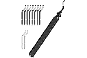 AICOYA Ebavureur Outil D'ébavurage avec 10 Lames, pour Pièces Imprimées en 3D en Métal, Plastique et Acier Inoxydable (8 BR1010, 2 BS1018)