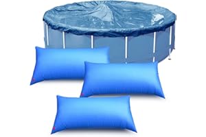 BSEICAL Coussin Piscine Hivernage Rectangle 8×4ft, Flotteur Hivernage Piscine, Coussin Gonflable Hiver, Ballon Hivernage Piscine Hors Sol, Accessoires Piscine pour Bache Oreiller Piscine Antigel (3 Pièces)