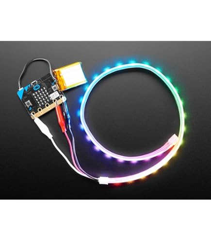 Adafruit NeoPixel LED Yan Işık Çubuğu - Siyah 90 LED SAMM