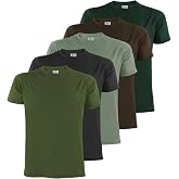 ALPIDEX Men's T-Shirt S-5XL Pack 5 Basic Short Sleeve 100% Cotton | 175 g/m2, Short Sleeve, Regular Fit, OEKO-TEX, Breathable