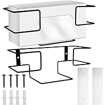 Raindrops 2pcs Iron Wall Mounted Glove And Tissue Dispenser Space Saving Wall Mount Glove Dispenser Disposable Glove Holder Tissue Holder