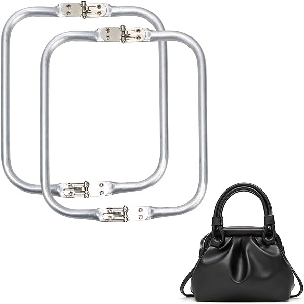 2 Cadres Métal Pour Sac à Main 160 Mm - Fermoir Carré, Aluminium, Pour DIY Sacs, Pochettes
