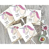 Einhorn Einladung Kindergeburtstag inkl. Lollies oder Gummibärchen