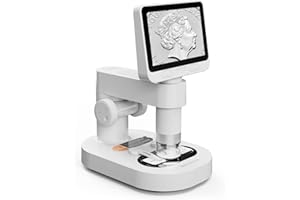 BEAVERLAB DARWIN BEAVERLAB Mikroskop cyfrowy z ekranem IPS 10.2 cm, powiększenie 1600x, wideo HD 1080p, 8 regulowanych świateł LED, kompatybilny z komputerem, tabletem, smartfonem, laptopem