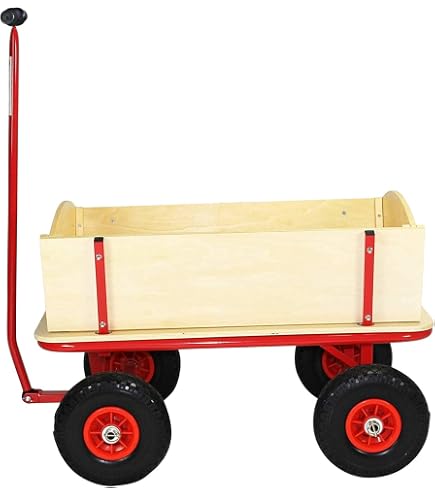 Fetra Handwagen - Vollgummiräder 260 Mm - Mit Wasserfestem Sperrholzboden 690 X 356 Mm 6091v Fetra Handwagen - Vollgummiräder 260 Mm - Mit Wasserfestem Sperrholzboden 690 X 356 Mm 6091v