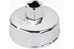 YZYUN Ölfilterschlüssel 65mm/64mm 14-kant Kompatibel mit Toyota, Maruti, Camry, Nissan, Bluebird, Charade, Geely, Honda, mit 1/2" Antrieb und 22 mm Außen-Sechskant