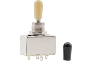 Musiclily Métrica Selector de Pastillas Toggle Switch 3 Posiciones para Guitarra Eléctrica tipo Les Paul, Botonera Crema