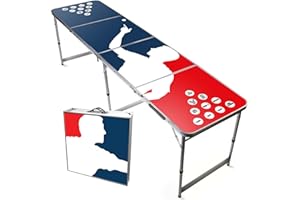 Beer Pong® - Table Beer Pong Officielle, Pliable et Transportable avec Revêtement Etanche Anti-Rayures - Homologuée pour Les Tournois de Biere Pong - Jeu d'alcool pour Soirée Fun Entre Potes
