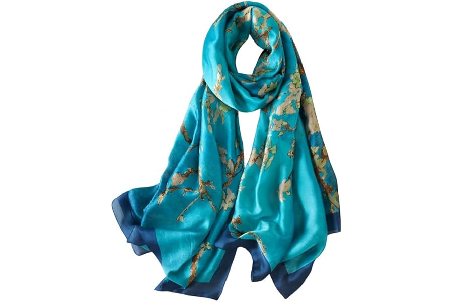 Trillion London® Spring Collection | Designer Silk Scarf For Women UK | Lightweight Neck Scarves | Shawl Wraps | Suitable for Daily Life | Travelling & Gifting | Smooth & Soft Finish | Size-180cm*90cm