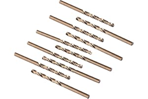 Anawakia Lot de 10 forets M35 HSS Cobalt HSS-Co - Foret hélicoïdal - Foret en acier - Diamètre : 7 mm