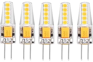 I-SHUNFA Lot de 5 ampoules LED G4 Blanc naturel 4000K AC/DC 12V 3W 200LM remplacement g4 20w halogène Pas de variateur Pas de scintillement Ampoule à culot à broches led