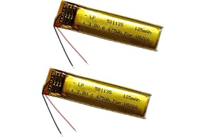 125 mAh uppladdningsbart Lipo batteri ersättning för Plantronics Voyager 5200 UC Poly V5200-serien trådlöst headset_2-pack