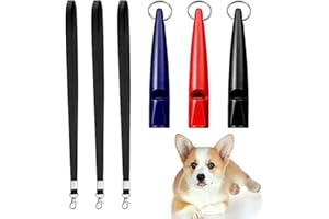 FRALNFIT Dog Whistle, 3Pcs Professional Dog Whistles for Recall, Plastic Dog Whistles with Strap Lanyard, Dog Whistle with High Pitch to Stop Barking & Puppy Dog Training (3Pcs)