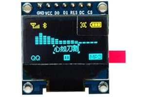 HAILEGE 0,96" SSD1306 SPI OLED wyświetlacz LCD 128 x 64 OLED do 51 STM34 Arduino Raspberry Pi żółty niebieski czcionka